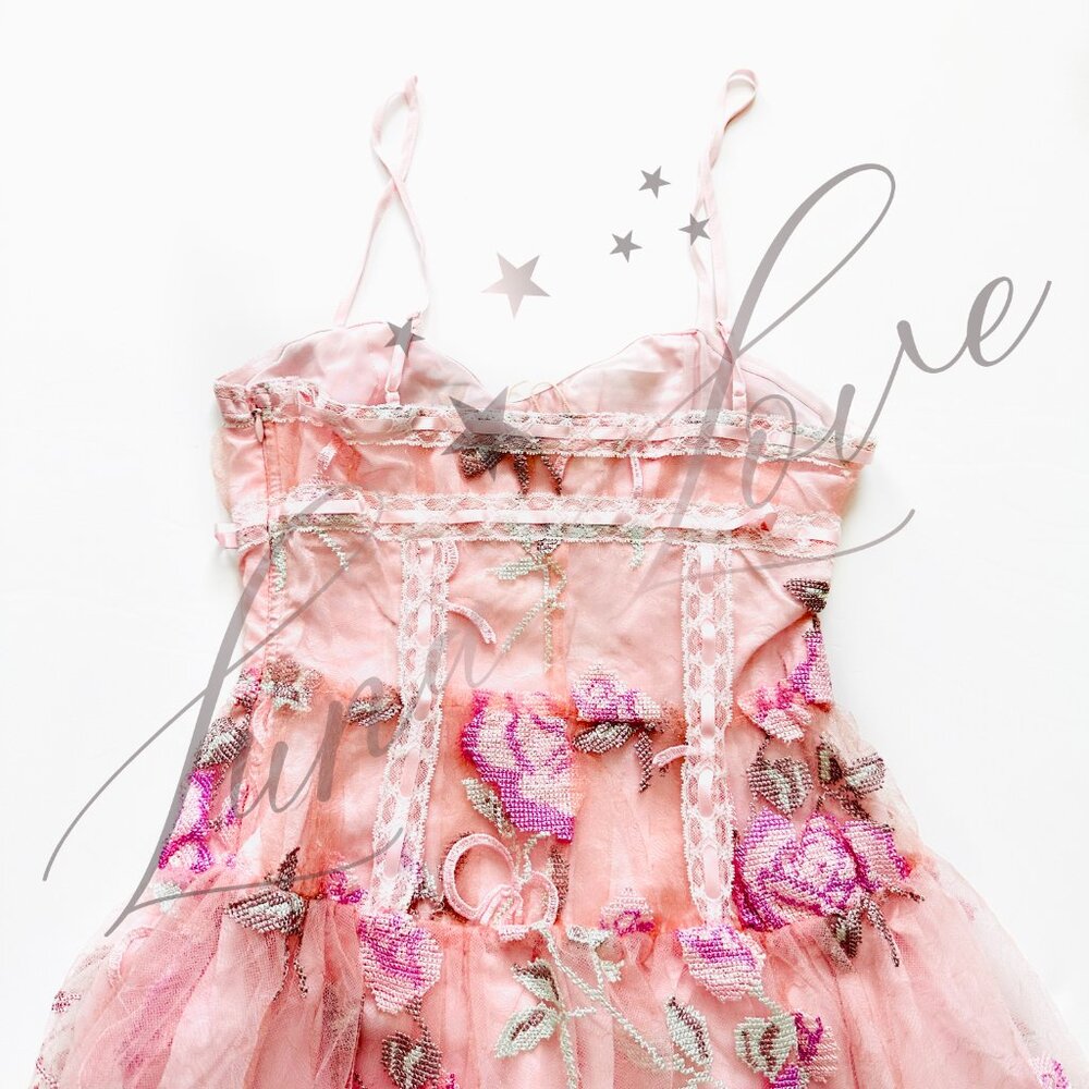 FOR LOVE & LEMONS Emmeline Embroidery Ruffle Mini Dress NWT - Picture 11 of 14